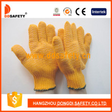 Тяжелый вес оранжевой строки трикотажные ПВХ Мед Comb Pattern обе стороны рабочие перчатки (DKP202)